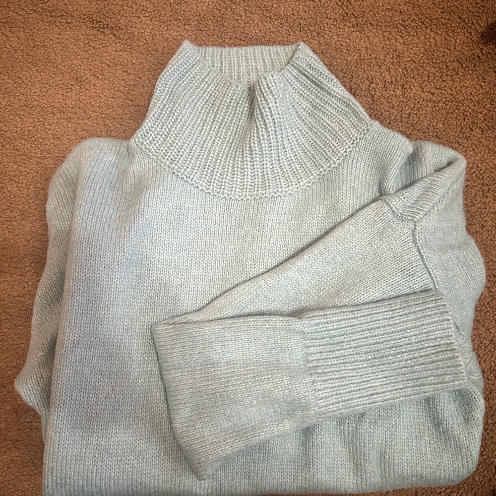 LOFT Soft Gray Turtleneck Sweater